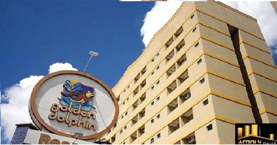 Flat Golden Dolphin Grand Hotel - Quarto E Sala Com Roupa De Cama E Banho - Piscinas 24H Калдас Новас Екстериор снимка