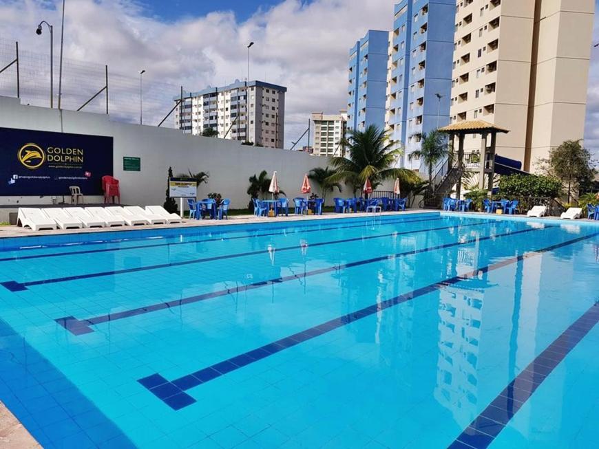 Flat Golden Dolphin Grand Hotel - Quarto E Sala Com Roupa De Cama E Banho - Piscinas 24H Калдас Новас Екстериор снимка